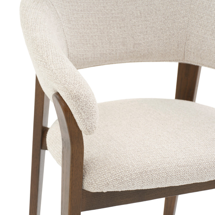 Nimesha Fabric Armchair Light Grey