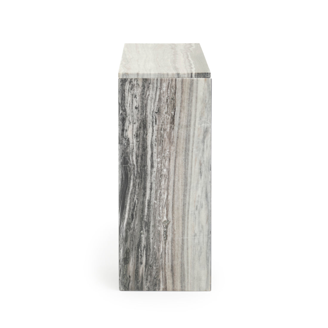 Waseem Marble Console Table Dark Grey