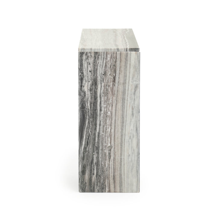 Waseem Marble Console Table Dark Grey