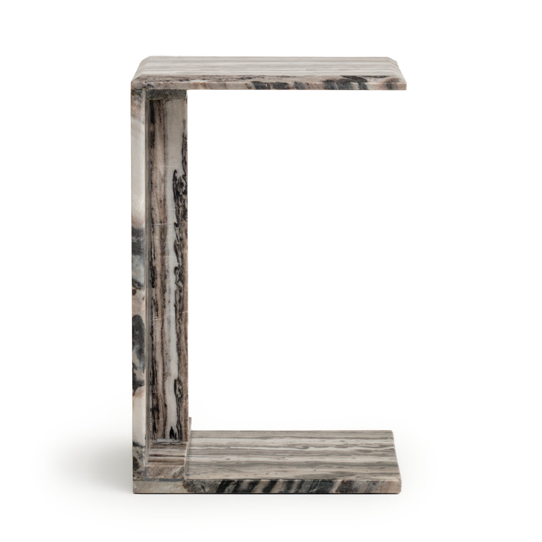 Neville Marble Accent Table Dark Grey