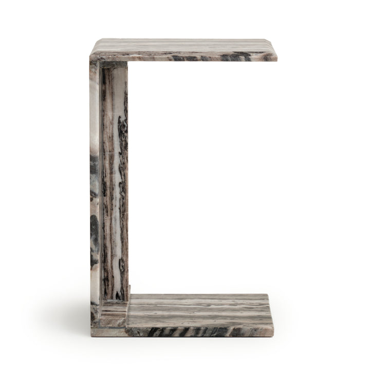 Neville Marble Accent Table Dark Grey