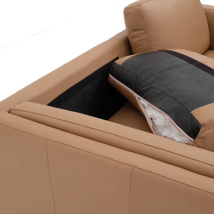 Everly Leather Loveseat Cognac