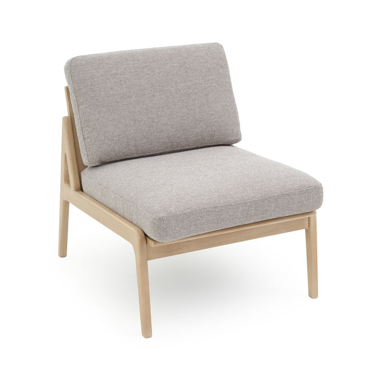 Nashik Fabric Accent Chair Light Grey