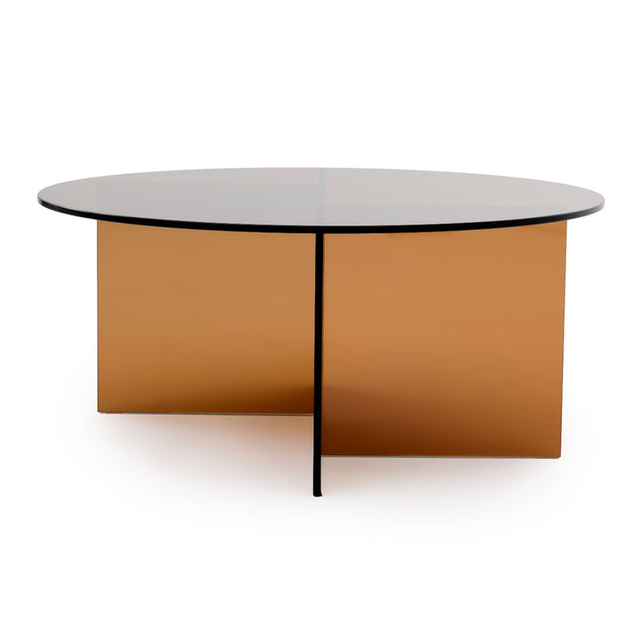 Eirata Glass Coffee Table Light Brown