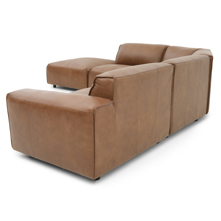 Nessa Leather Modular Set Dark Brown