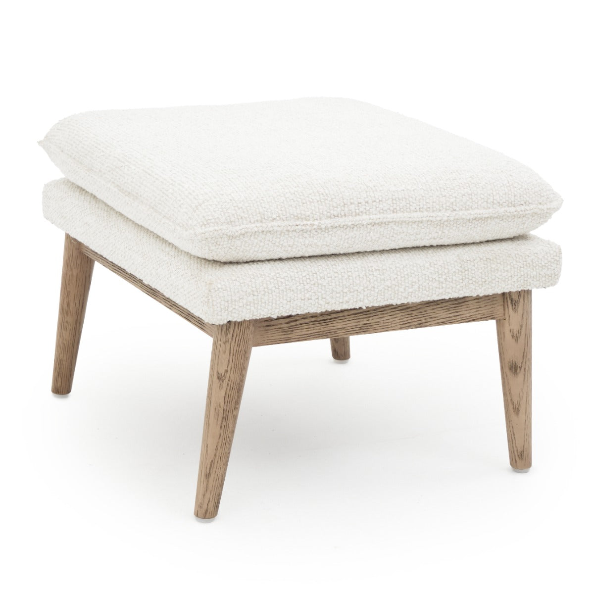 Nolra Fabric Ottoman Off White