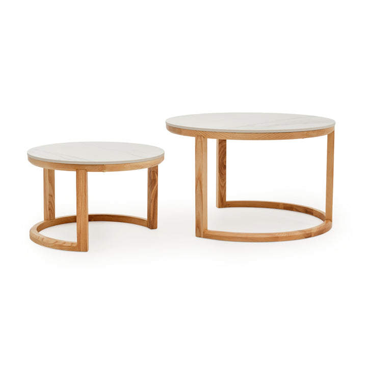 Eli Ceramic Nesting Table White
