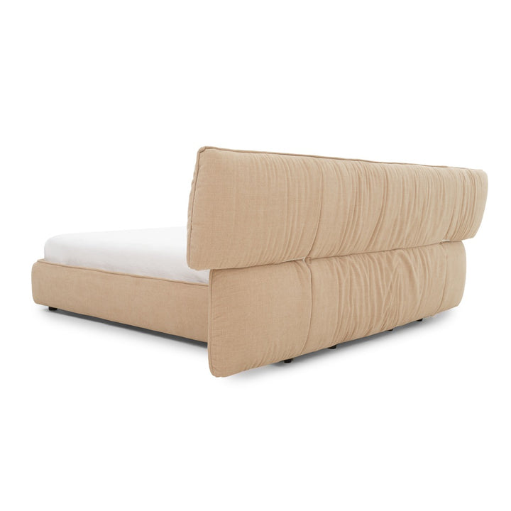Wenna Fabric King Bed Beige