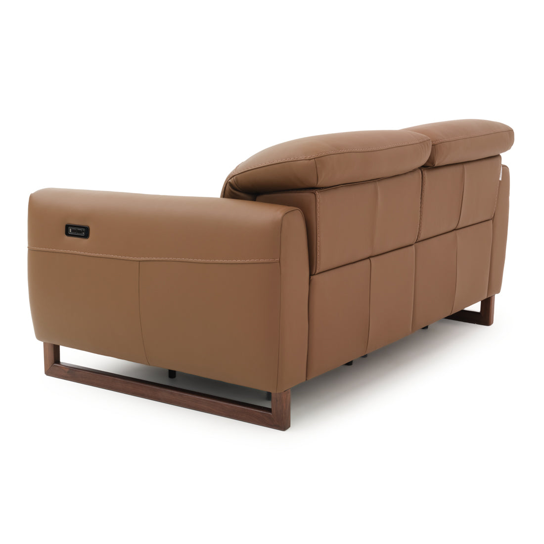 Embra Leather Reclining Loveseat Dark Brown