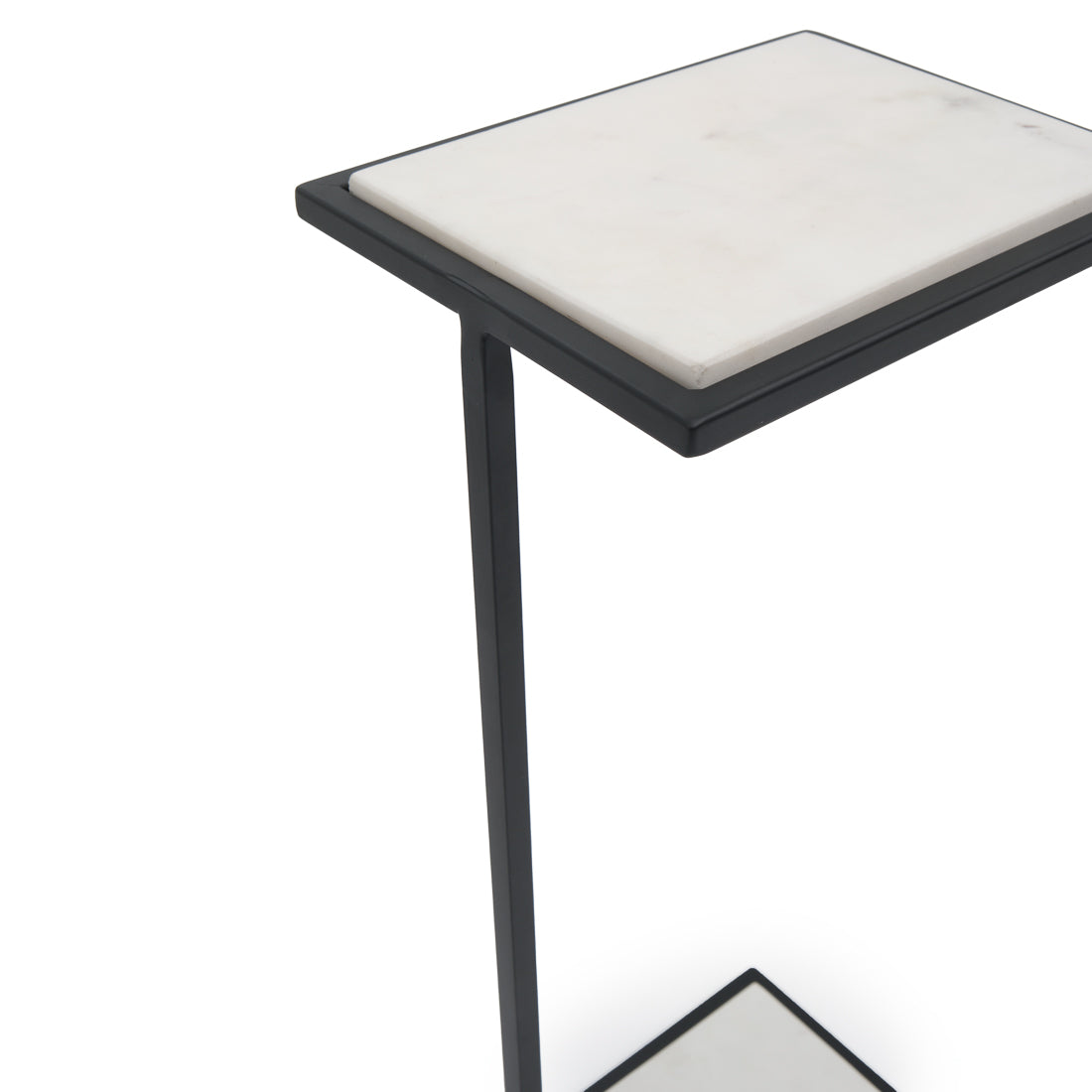 Warla Marble Accent Table Black & White