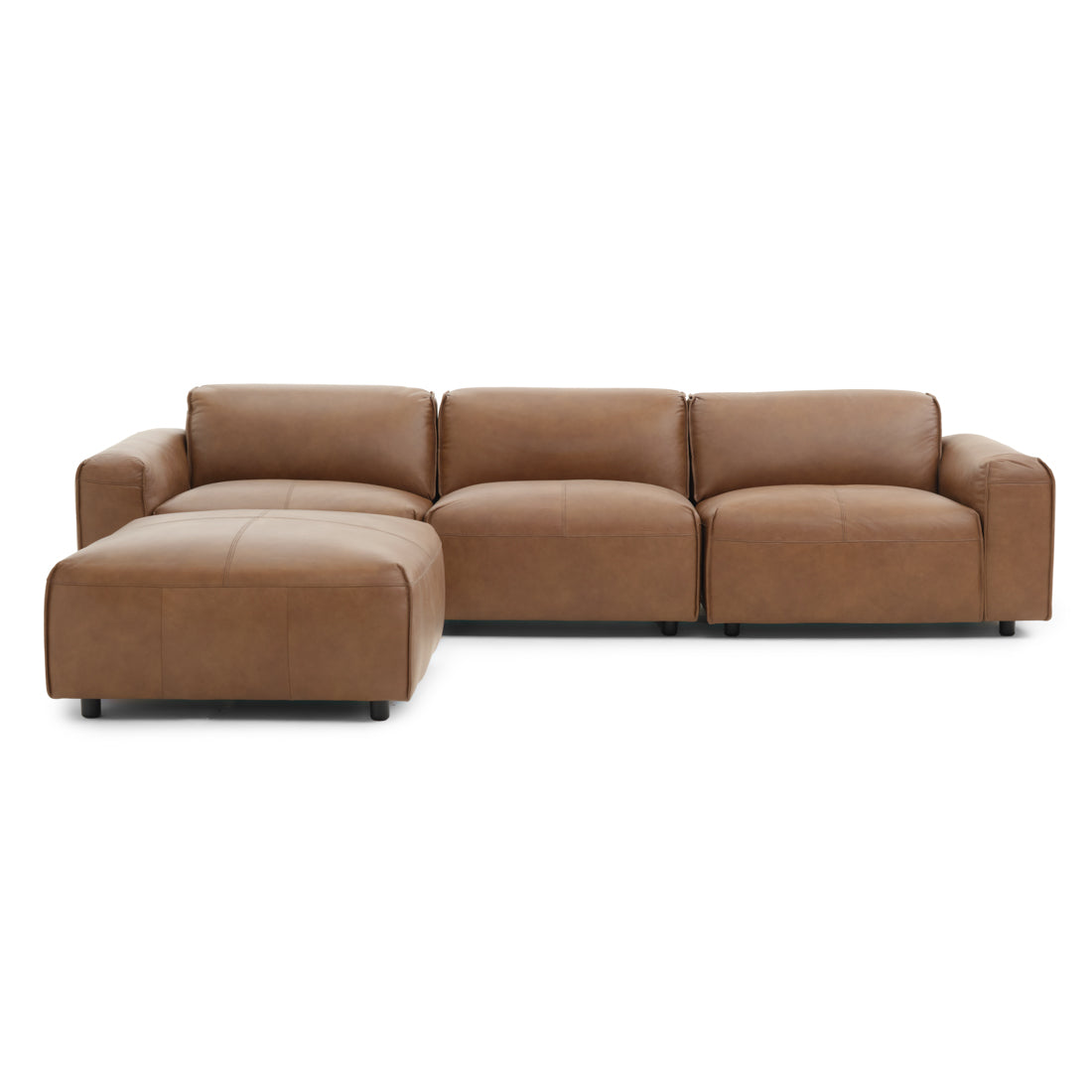 Nessa Leather Modular Set Dark Brown