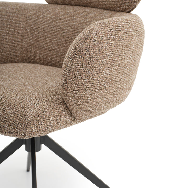 Elista Swivel Armchair Light Brown