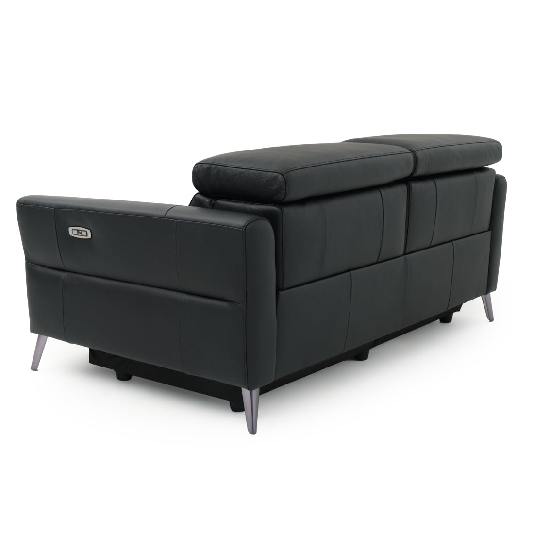 Westlyn Leather Reclining Sofa Black