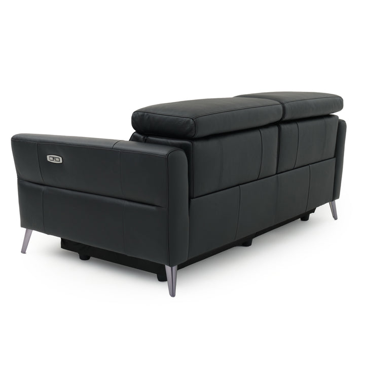 Westlyn Leather Reclining Sofa Black