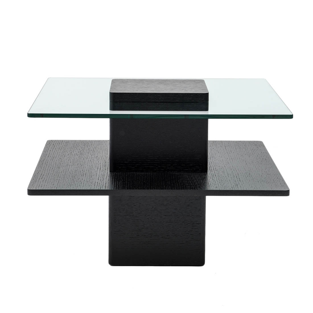 Piatto Glass End Table Clear