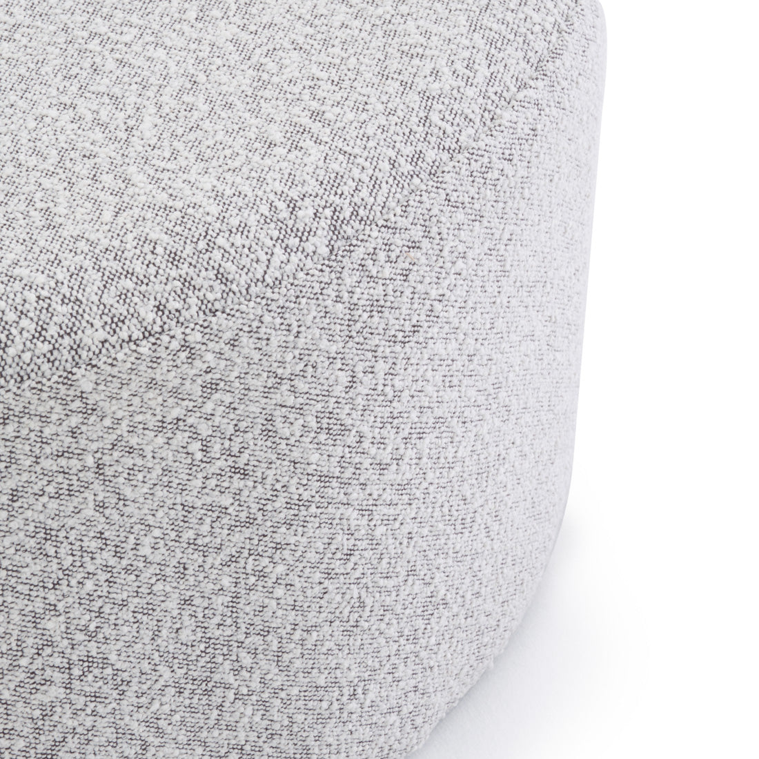 Emondi Fabric Ottoman Light Grey