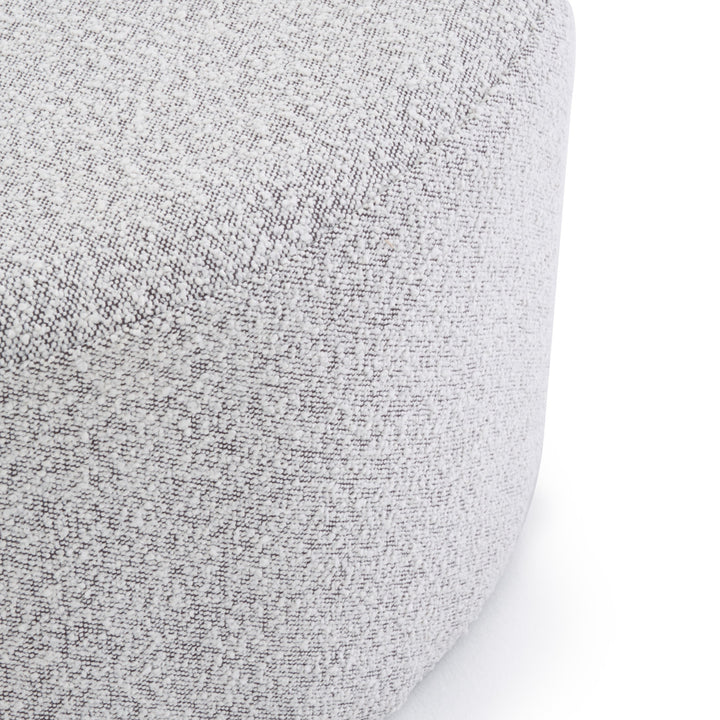 Emondi Fabric Ottoman Light Grey