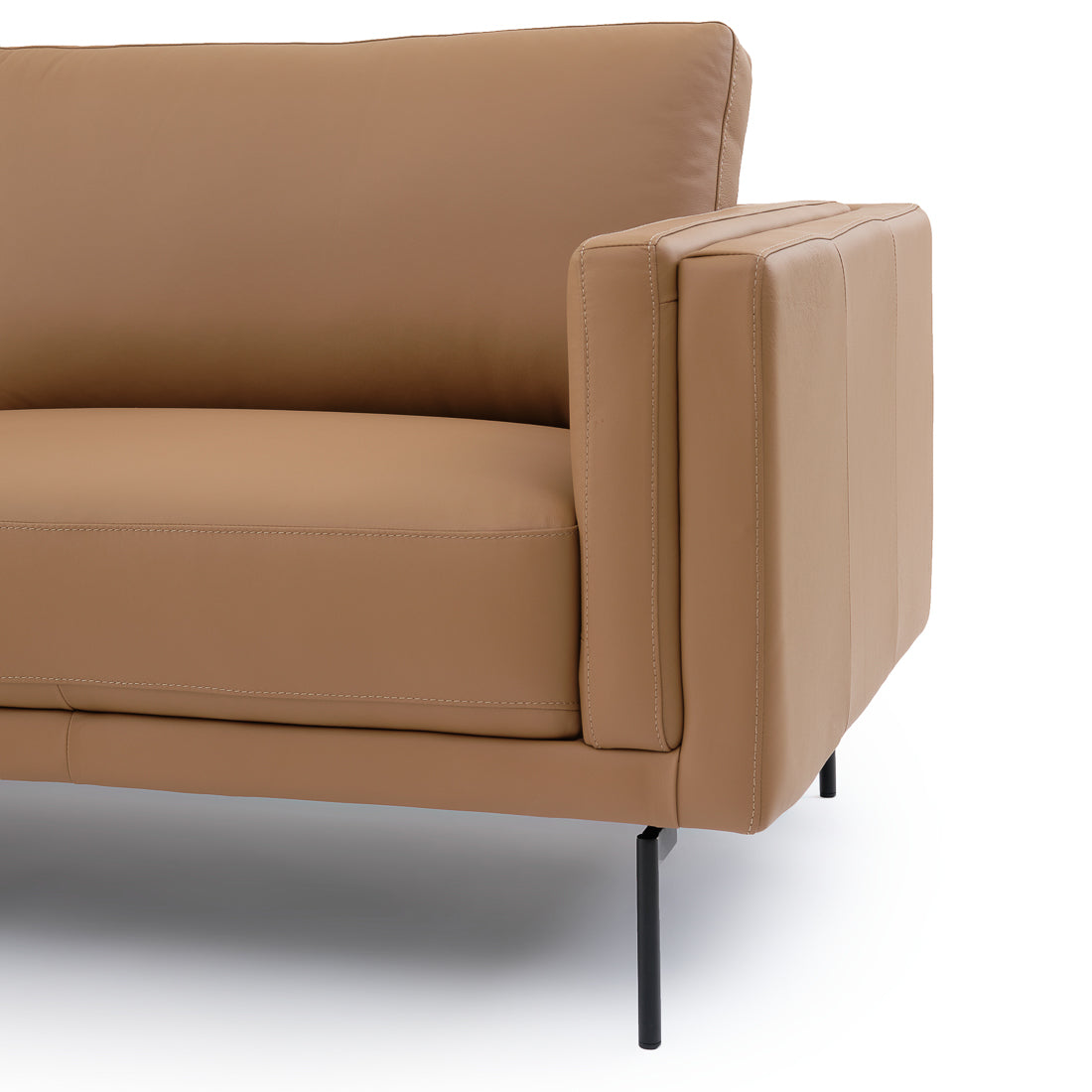 Everly Leather Sofa Cognac