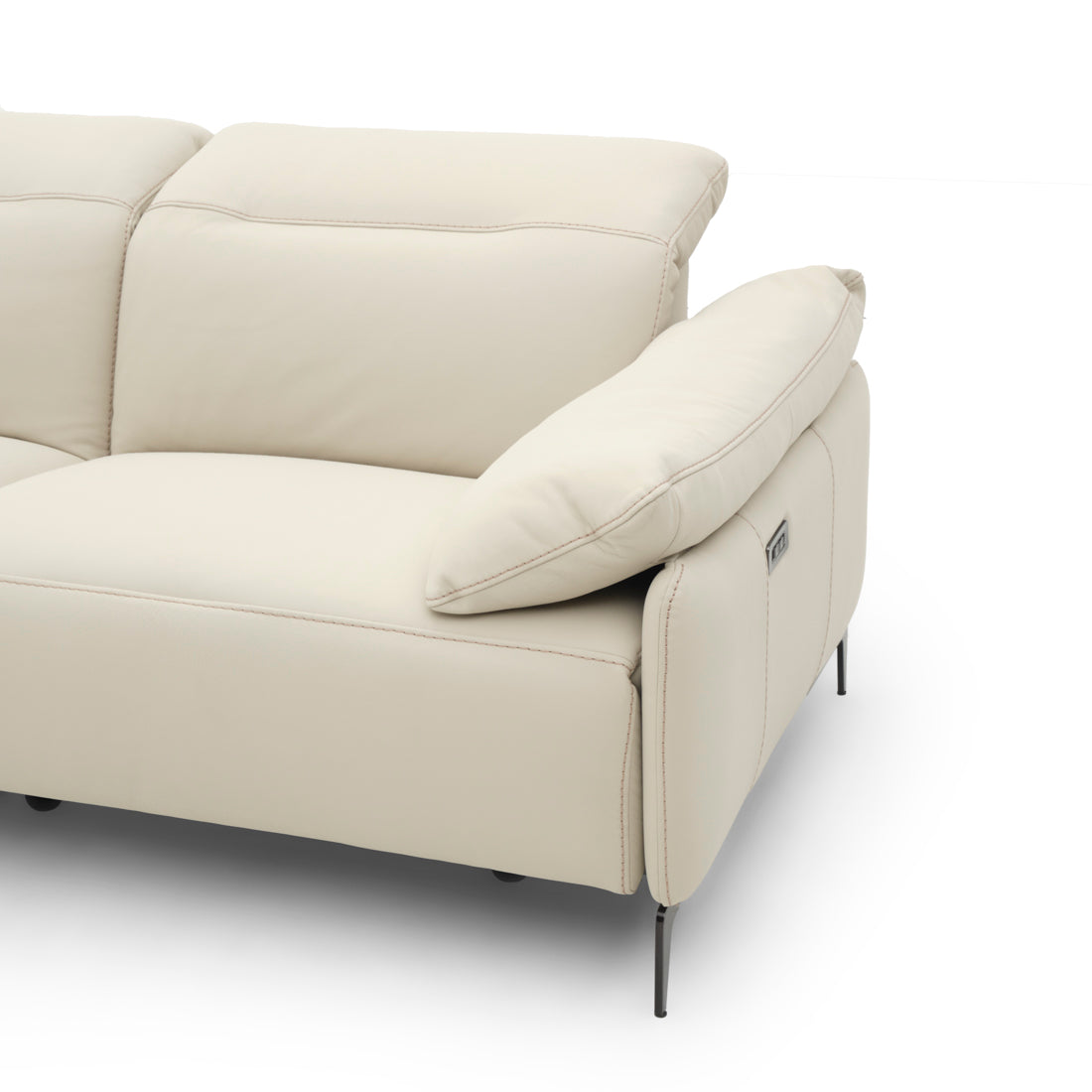 Wakely Leather Reclining Loveseat Beige