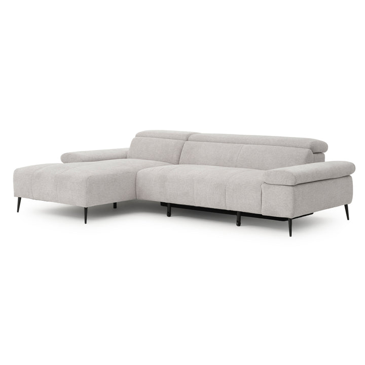 Eldan Fabric Sectional Sofa Light Grey