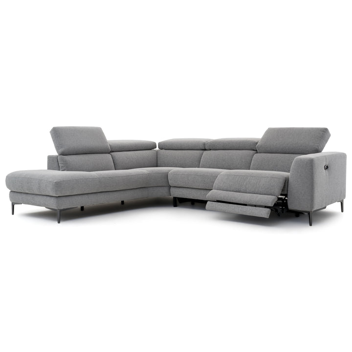Emilia Reclining Sectional Sofa Light Grey