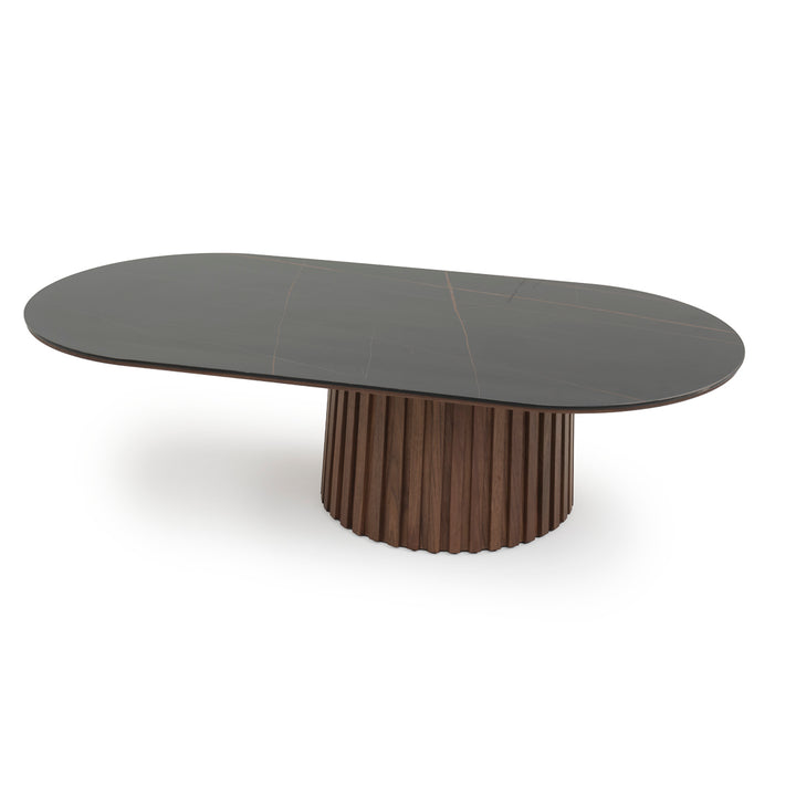 Elzie Ceramic Coffee Table Black