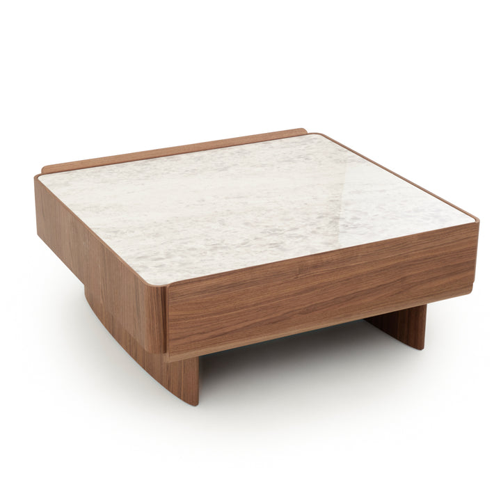 Evana Ceramic Coffee Table Dark Brown