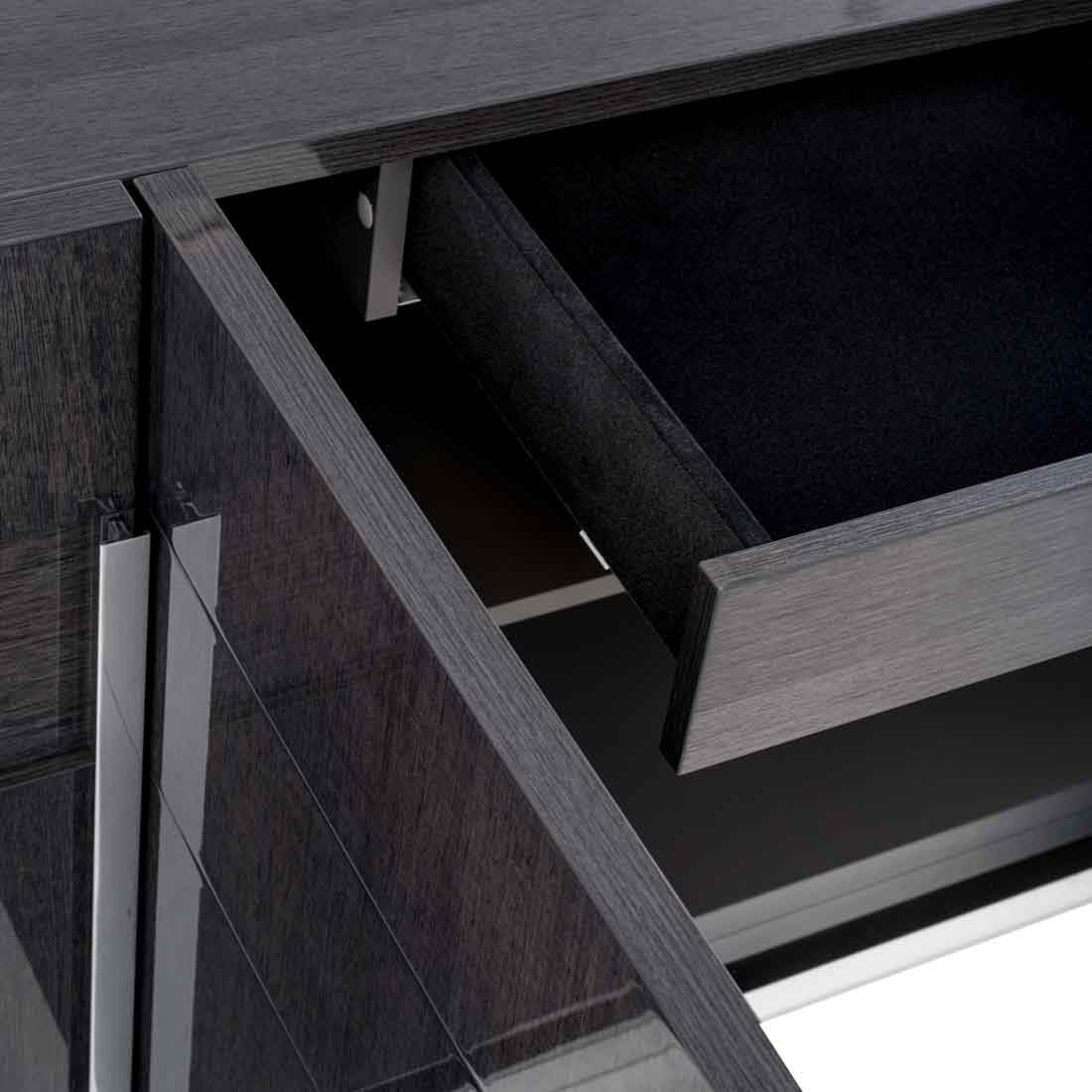 Carlyle Wood Sideboard Dark Grey