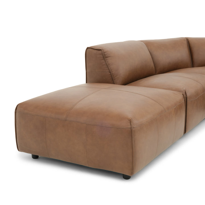 Nessa Leather Modular Set Dark Brown