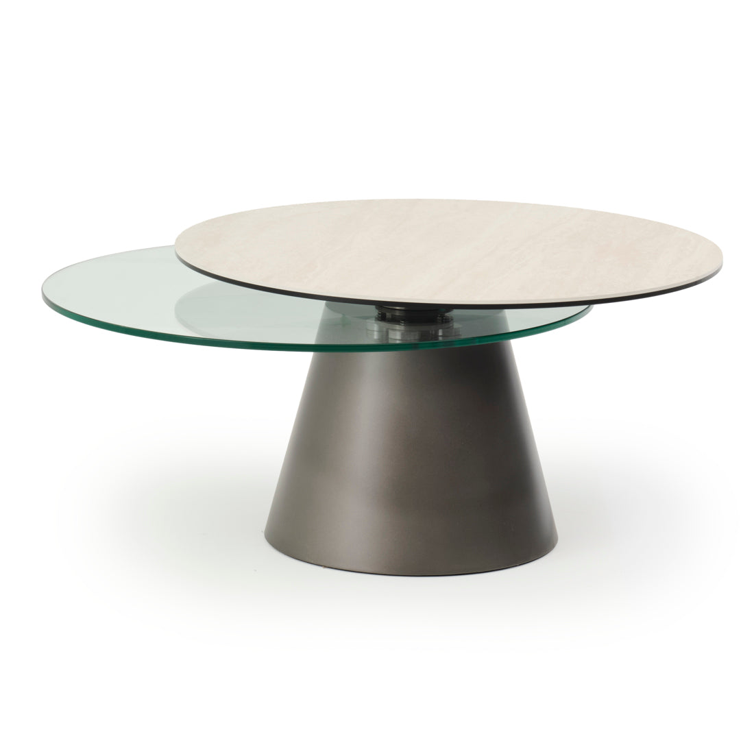 Navona Ceramic Coffee Table Light Brown