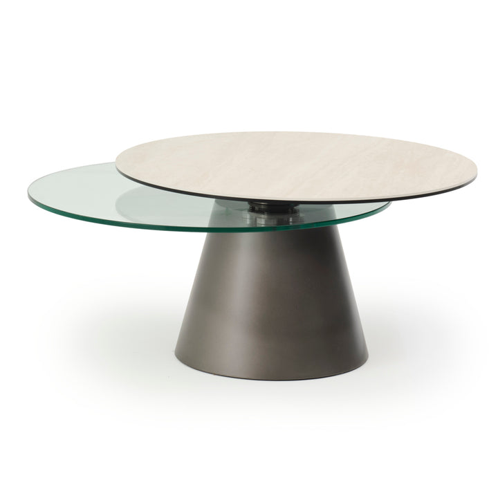 Navona Ceramic Coffee Table Light Brown