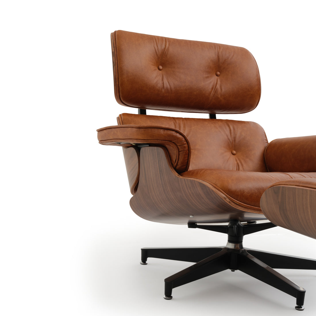 Norena Accent Chair with Ottoman Cognac