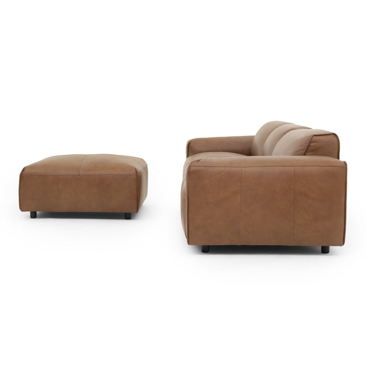 Nessa Leather Modular Set Dark Brown