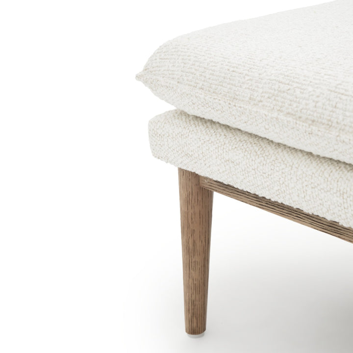 Nolra Fabric Ottoman Off White