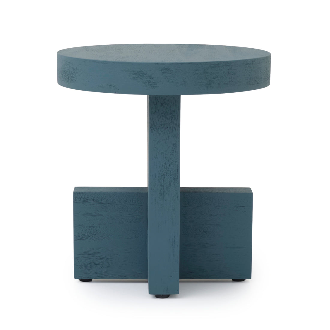 Siya Wood Accent Table Light Blue