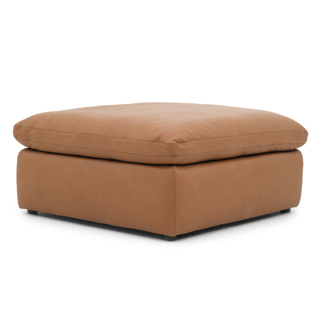 Nigella Leather Ottoman Cognac