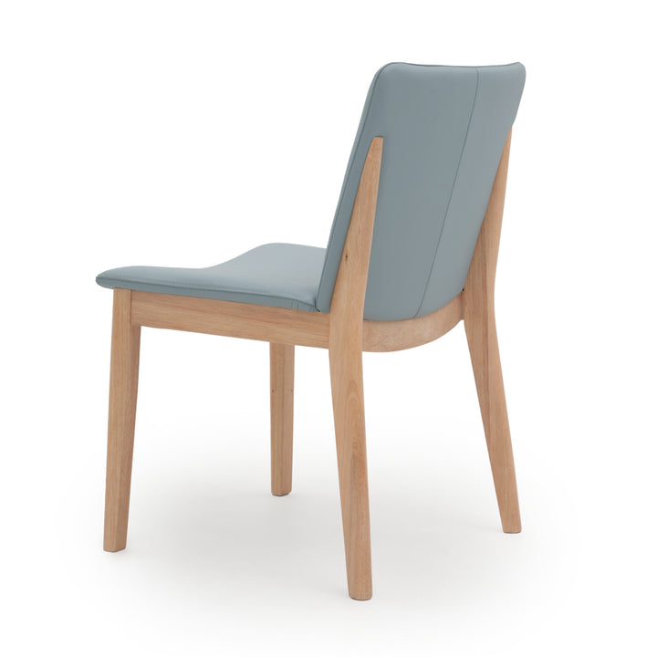 Emy Leather Chair Light Blue