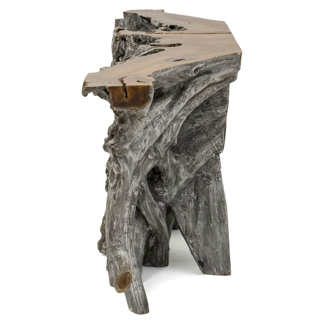 Walomi Wood Console Table Light Grey