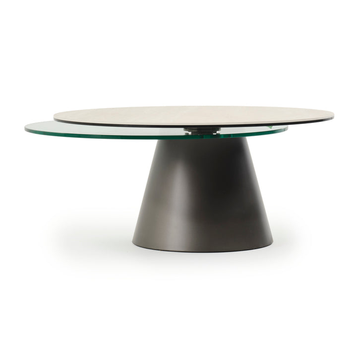 Navona Ceramic Coffee Table Light Brown