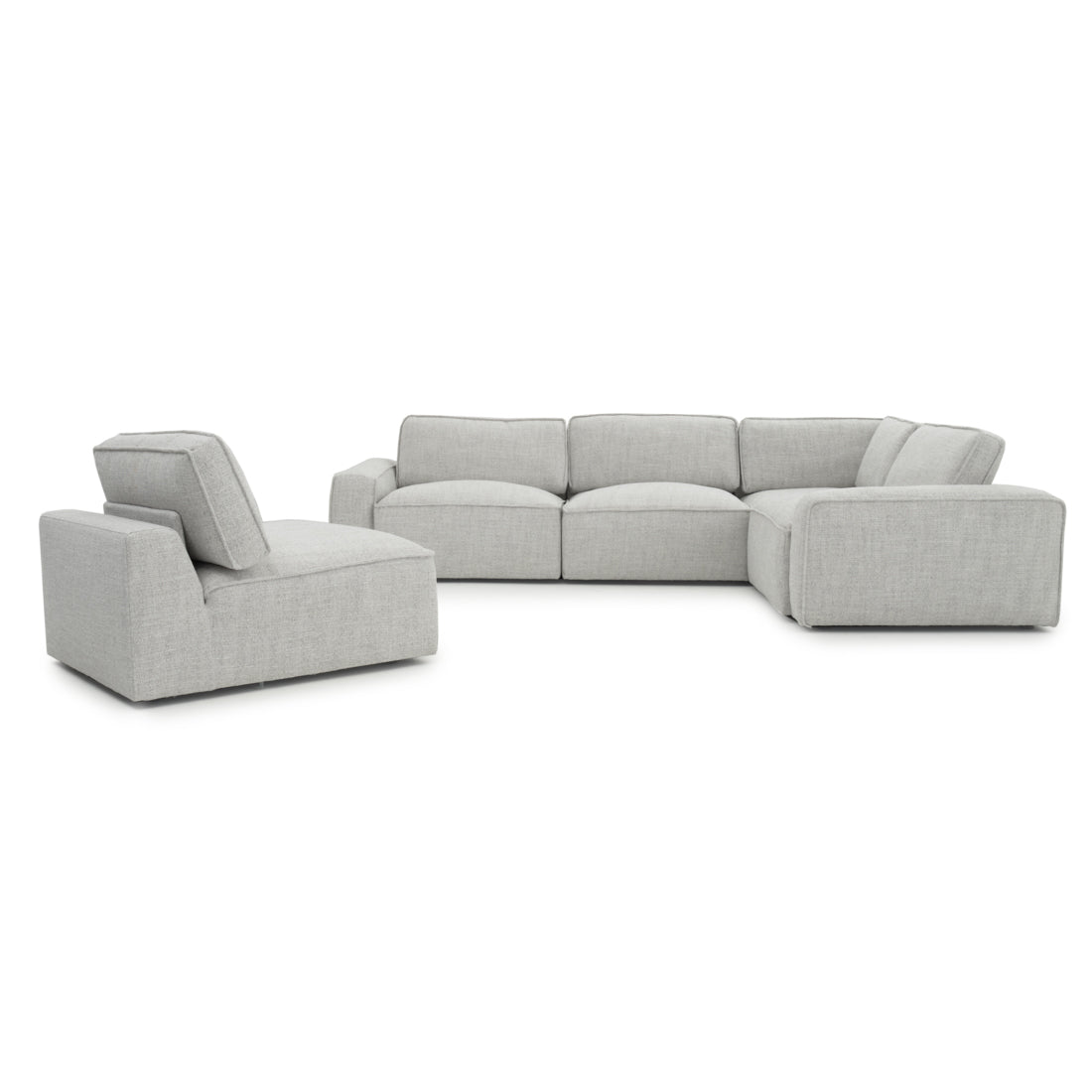 Nash Fabric Modular Set Light Grey