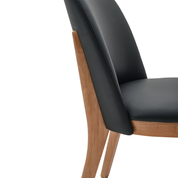 Evy Leather Chair Black