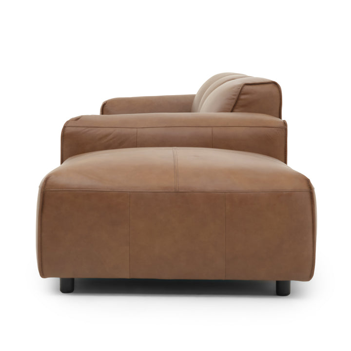 Nessa Leather Modular Set Dark Brown