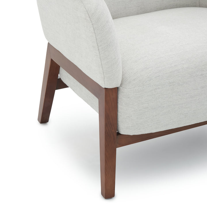Noa Fabric Accent Chair Light Grey