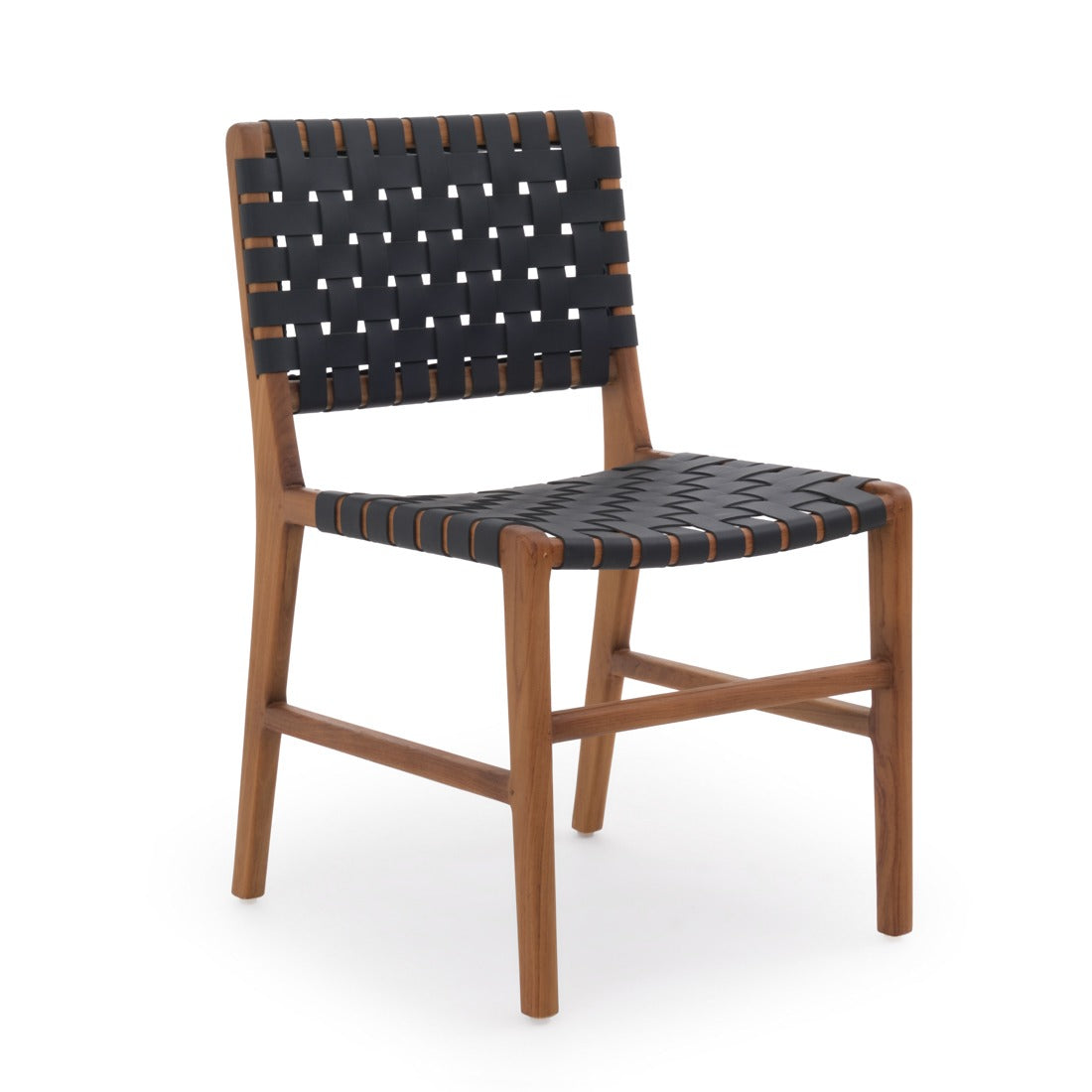 Santina Leather Chair Black