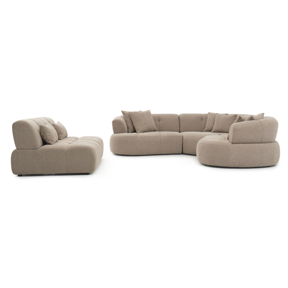Edwina Fabric Modular Set Taupe