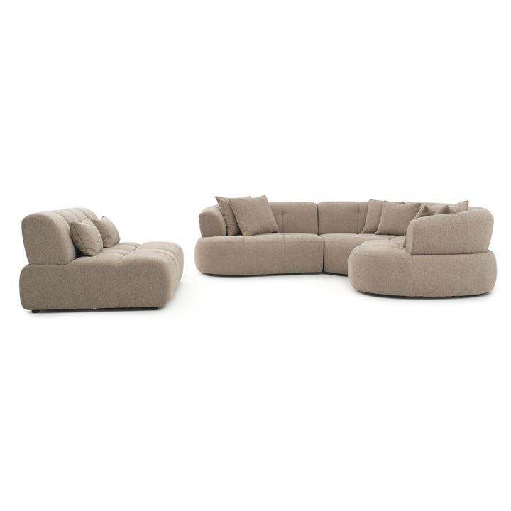 Edwina Fabric Modular Set Taupe