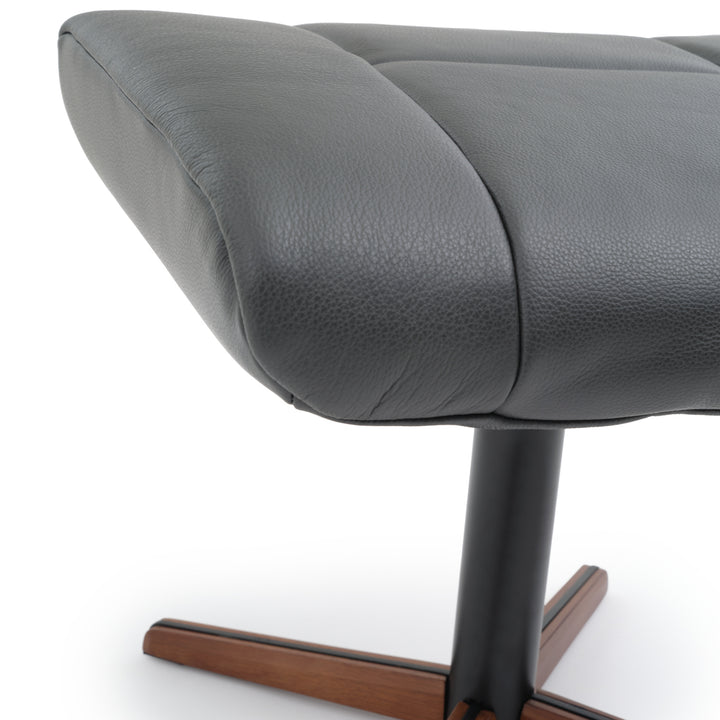 Nell Reclining Chair with Ottoman Dark Grey