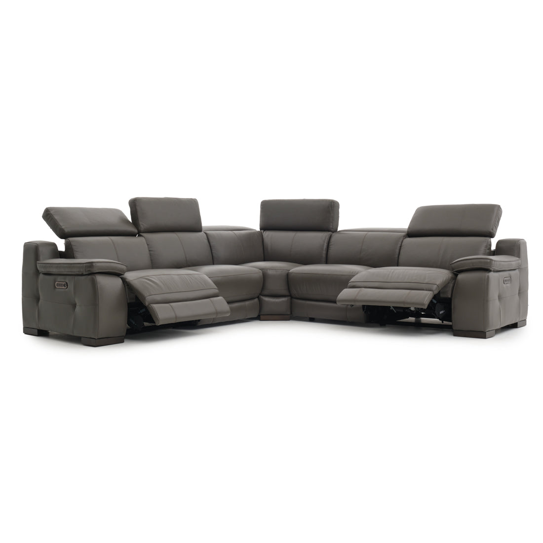 Nova Reclining Sectional Sofa Dark Grey