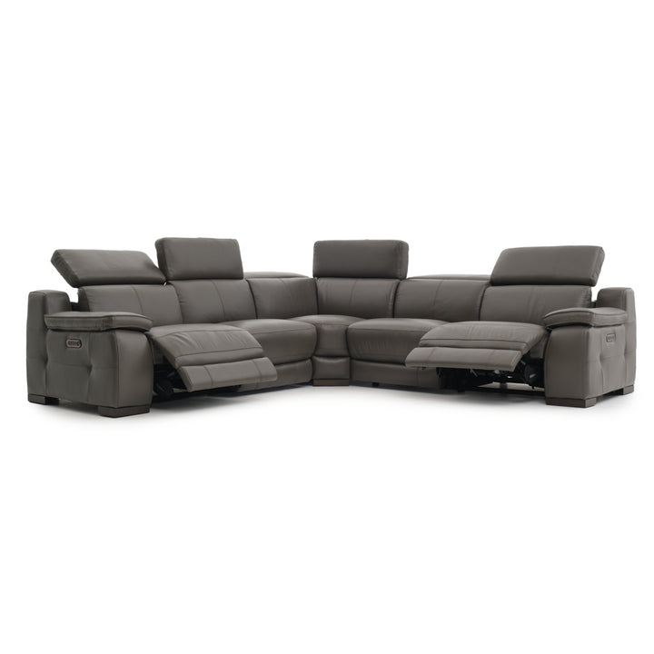 Nova Reclining Sectional Sofa Dark Grey