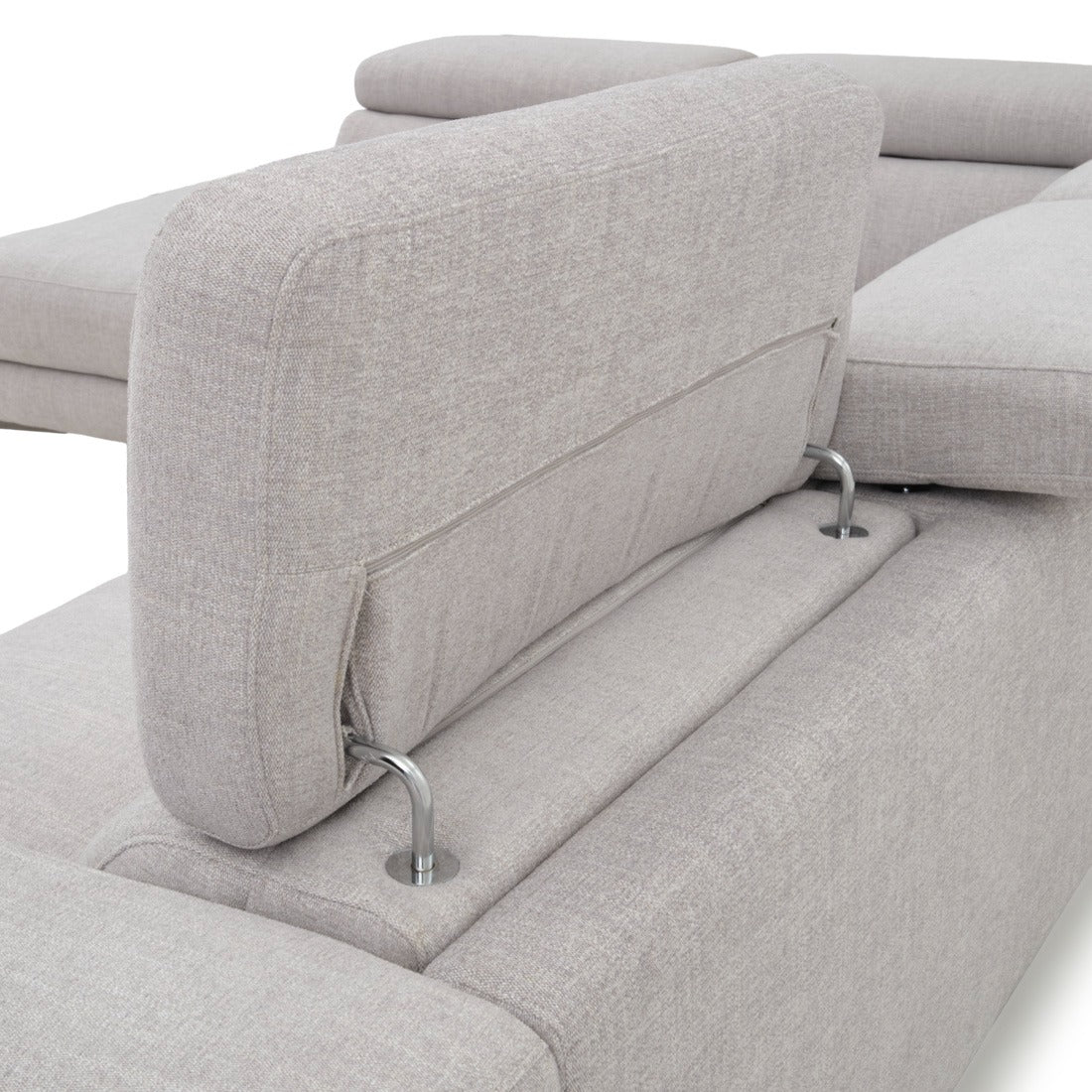 Emilia Reclining Sectional Sofa Light Grey